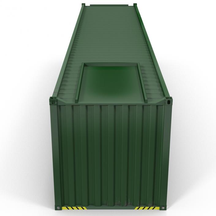 3D model 40 ft ISO Container Green