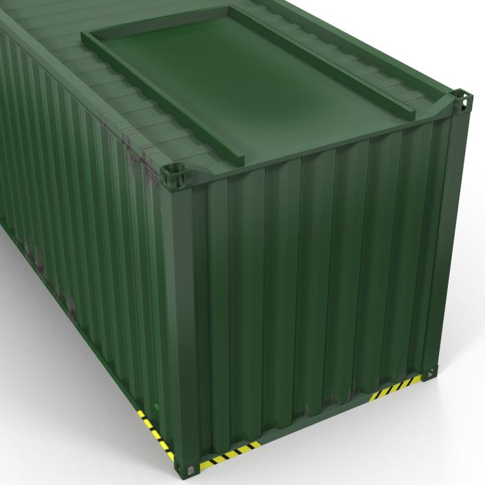 3D model 40 ft ISO Container Green