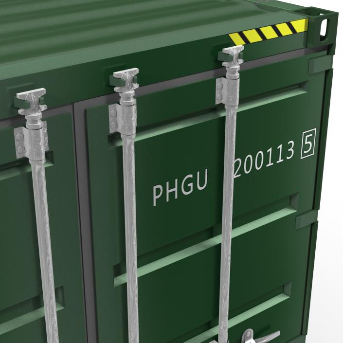 3D model 40 ft ISO Container Green