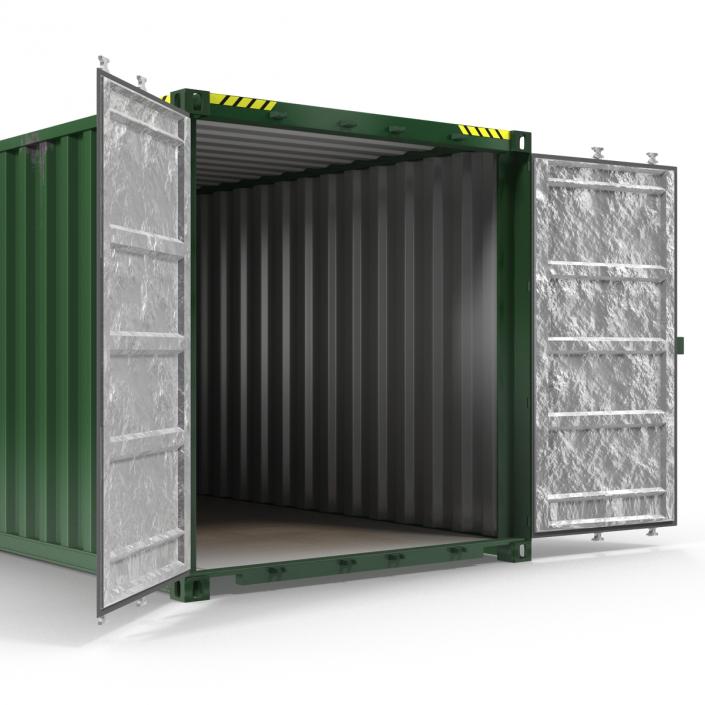 3D model 40 ft ISO Container Green