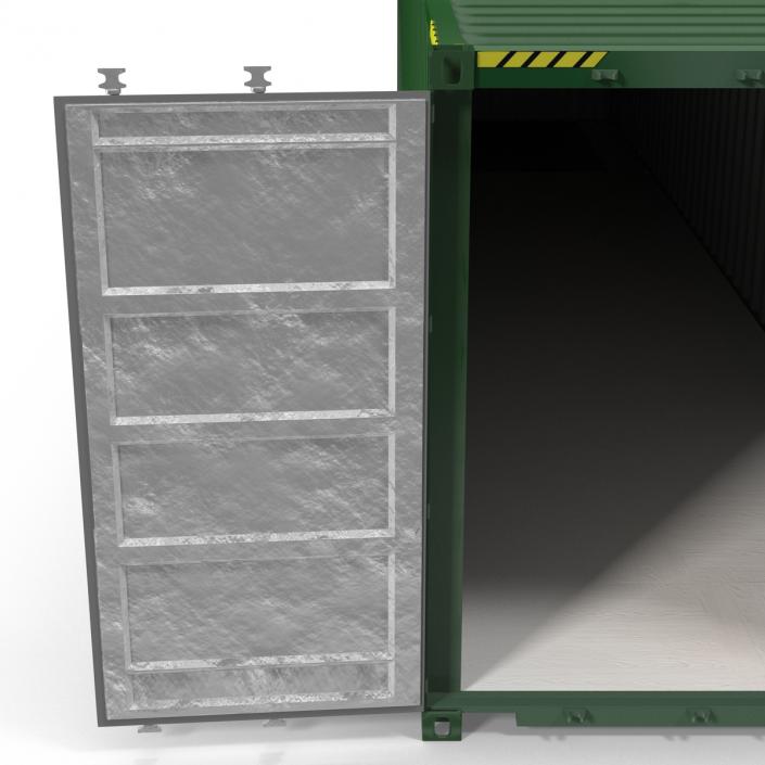 3D model 40 ft ISO Container Green