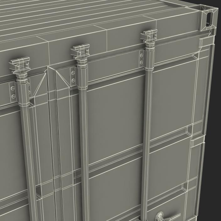 3D model 40 ft ISO Container Green