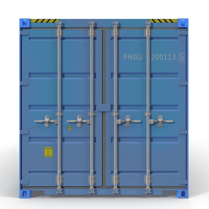 40 ft ISO Container Blue 3D model