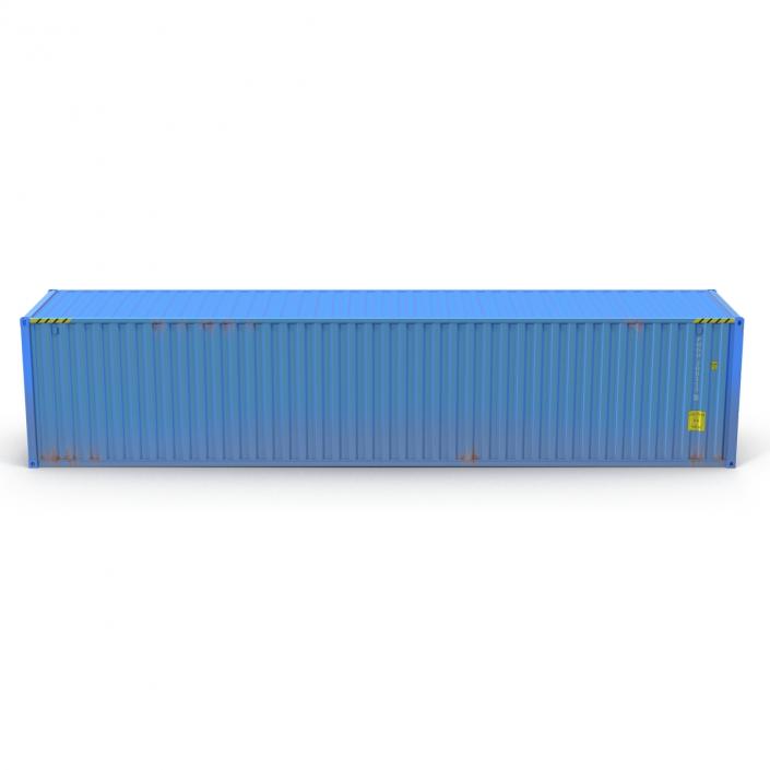 40 ft ISO Container Blue 3D model