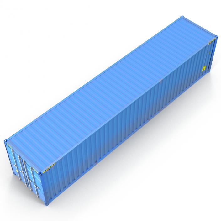 40 ft ISO Container Blue 3D model