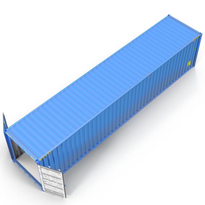 40 ft ISO Container Blue 3D model