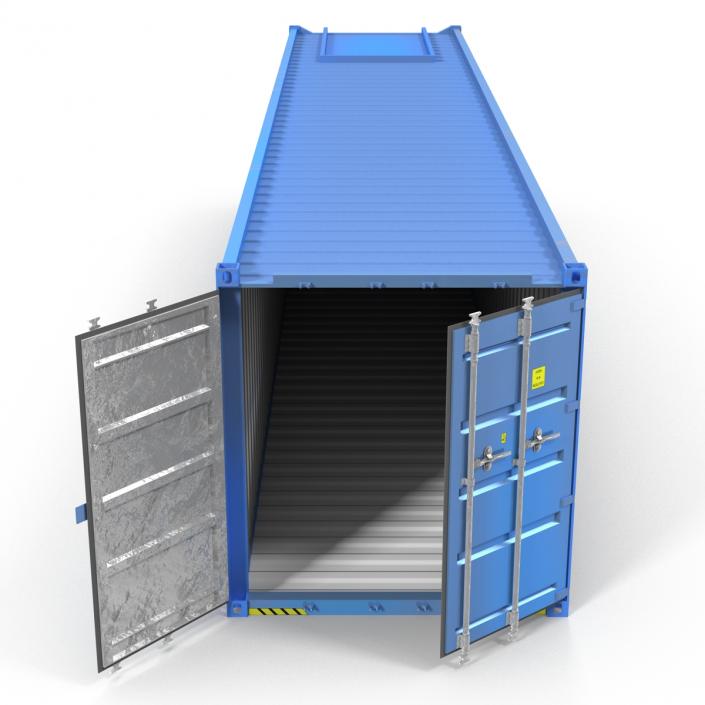 40 ft ISO Container Blue 3D model