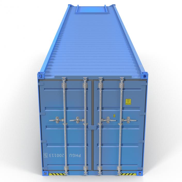 40 ft ISO Container Blue 3D model