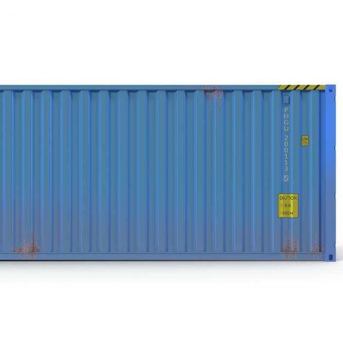 40 ft ISO Container Blue 3D model