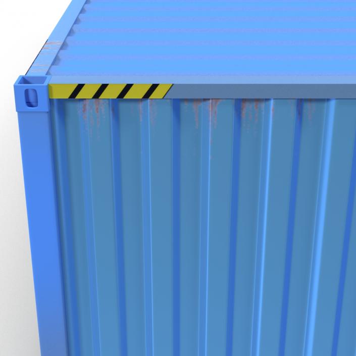 40 ft ISO Container Blue 3D model