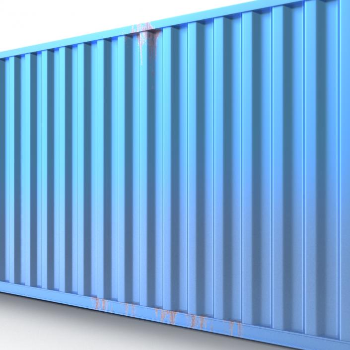 40 ft ISO Container Blue 3D model