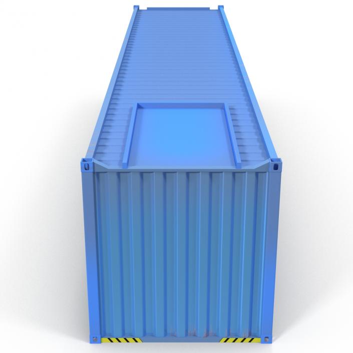 40 ft ISO Container Blue 3D model