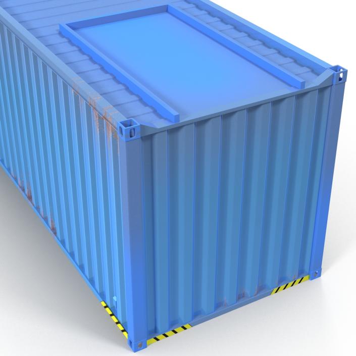 40 ft ISO Container Blue 3D model