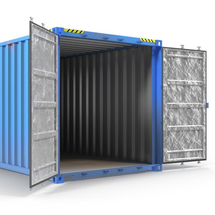 40 ft ISO Container Blue 3D model