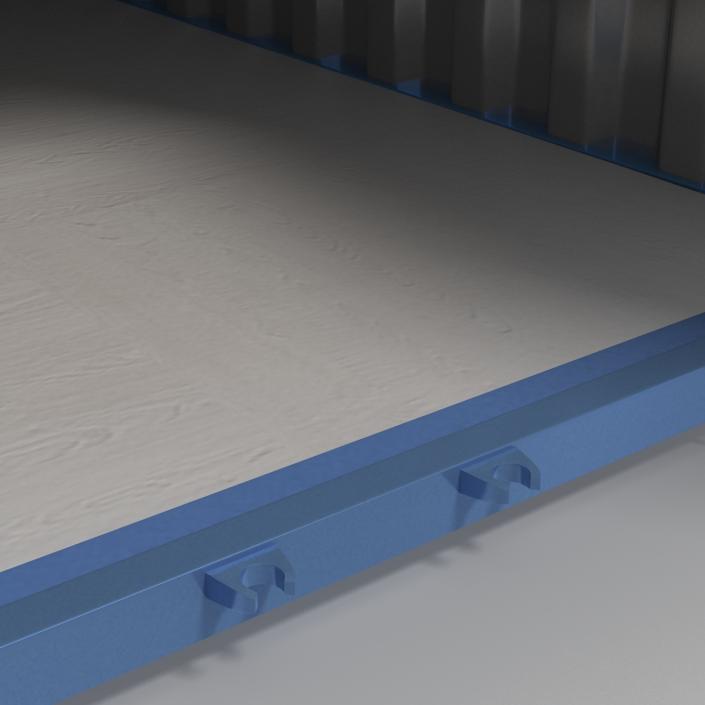 40 ft ISO Container Blue 3D model