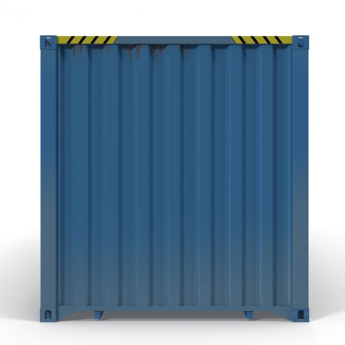 3D 40 ft ISO Container Blue 2