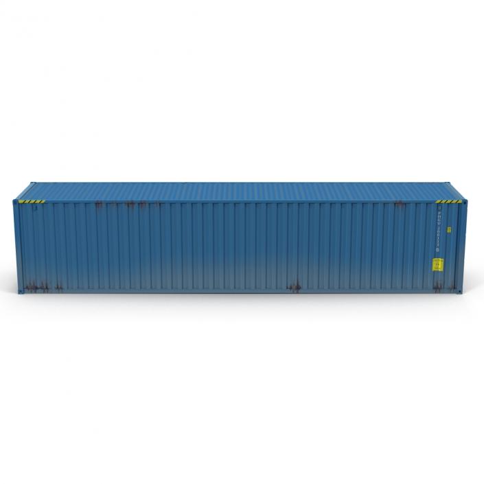 3D 40 ft ISO Container Blue 2