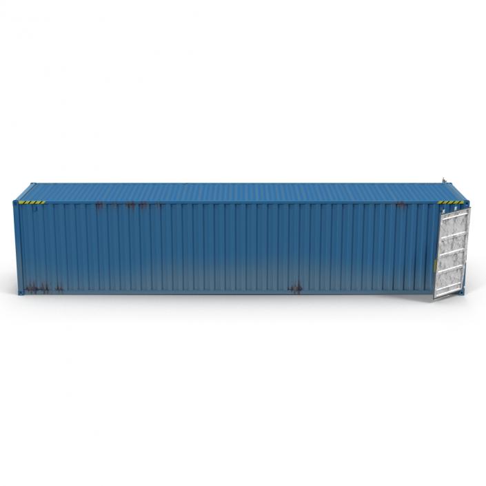 3D 40 ft ISO Container Blue 2