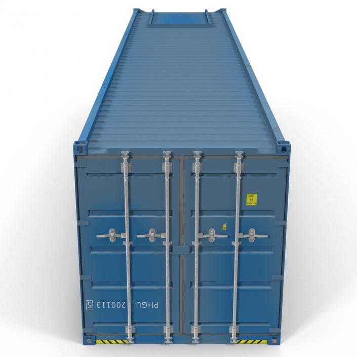 3D 40 ft ISO Container Blue 2