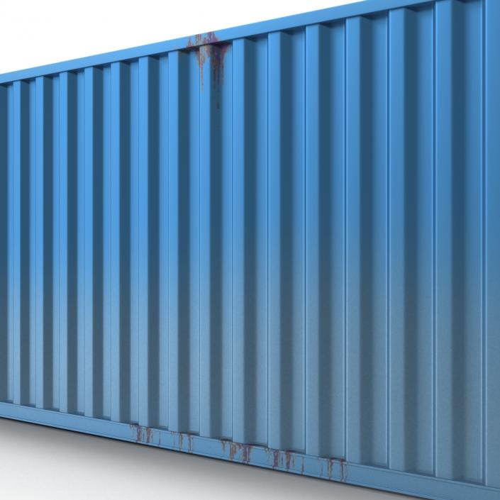 3D 40 ft ISO Container Blue 2