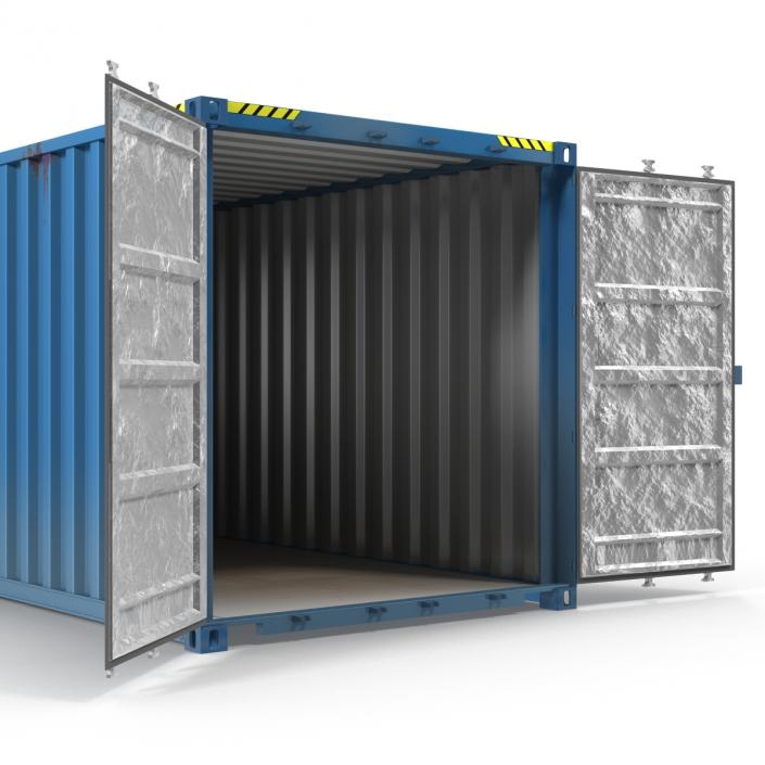 3D 40 ft ISO Container Blue 2