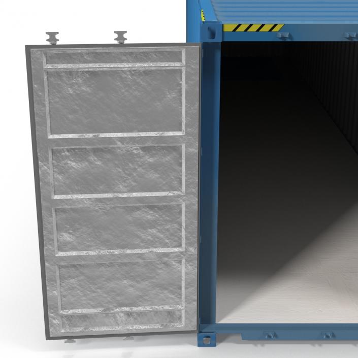 3D 40 ft ISO Container Blue 2