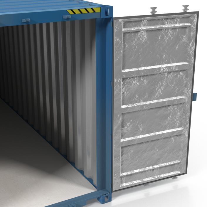 3D 40 ft ISO Container Blue 2