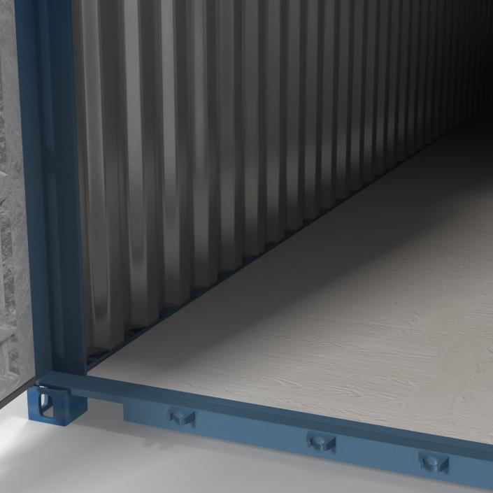 3D 40 ft ISO Container Blue 2