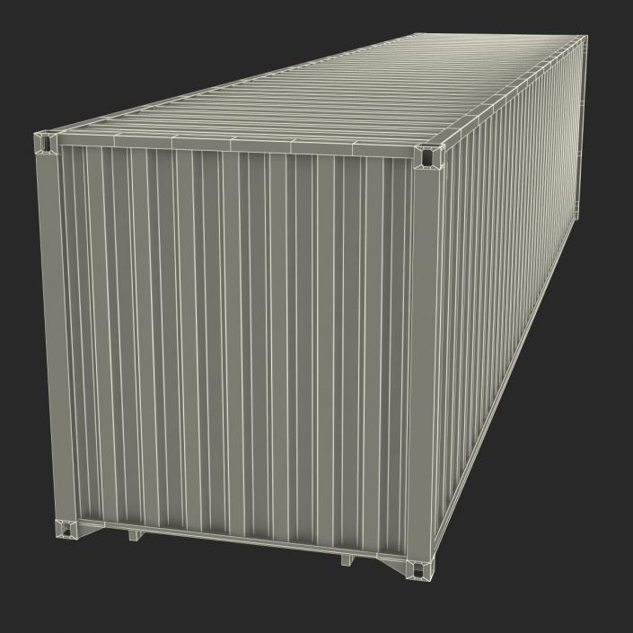 3D 40 ft ISO Container Blue 2