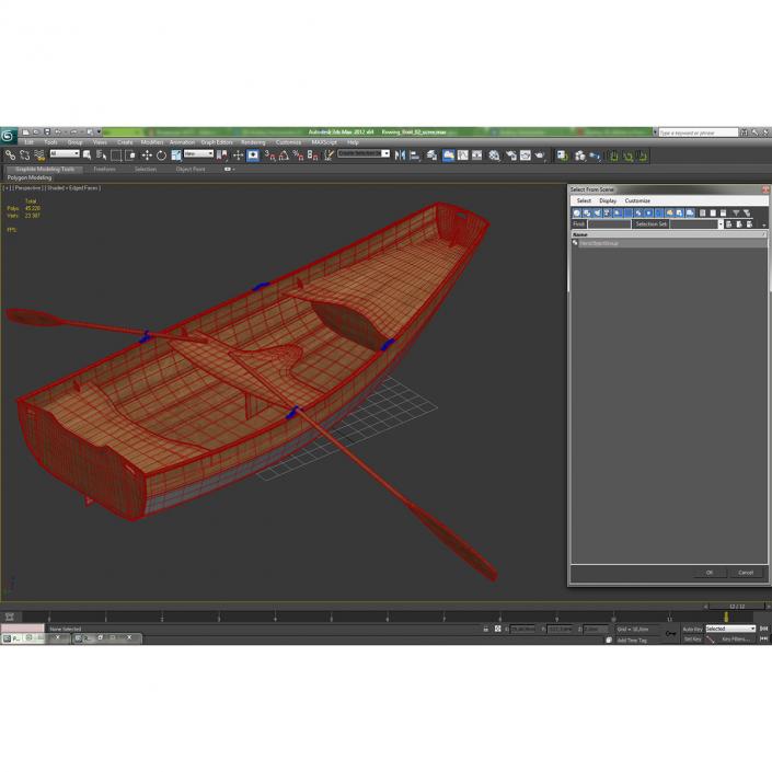 3D Rowing Boat 2 model