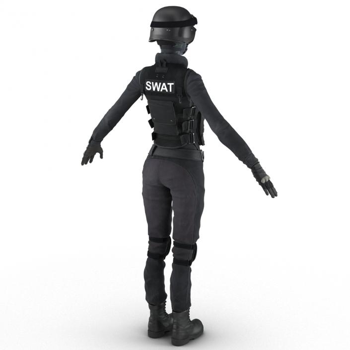 3D SWAT Woman Asian 2 model