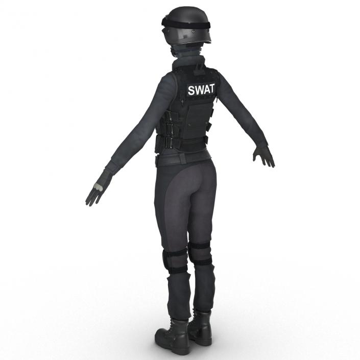 3D SWAT Woman Asian 2 model