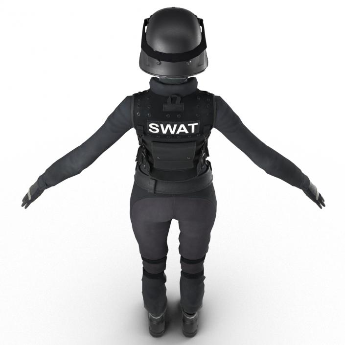 3D SWAT Woman Asian 2 model