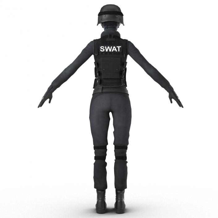 3D SWAT Woman Asian 2 model