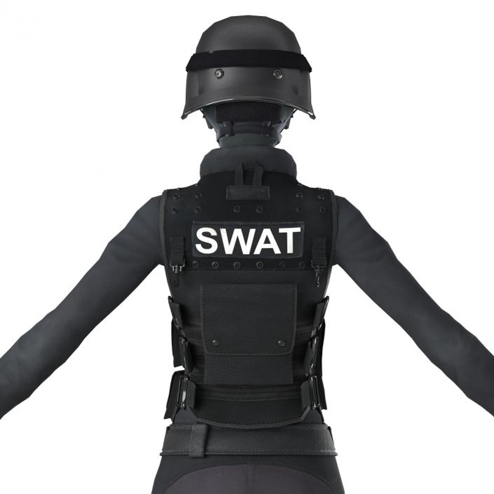 3D SWAT Woman Asian 2 model