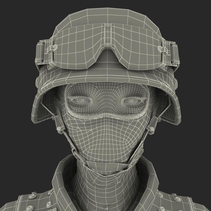 3D SWAT Woman Asian 2 model