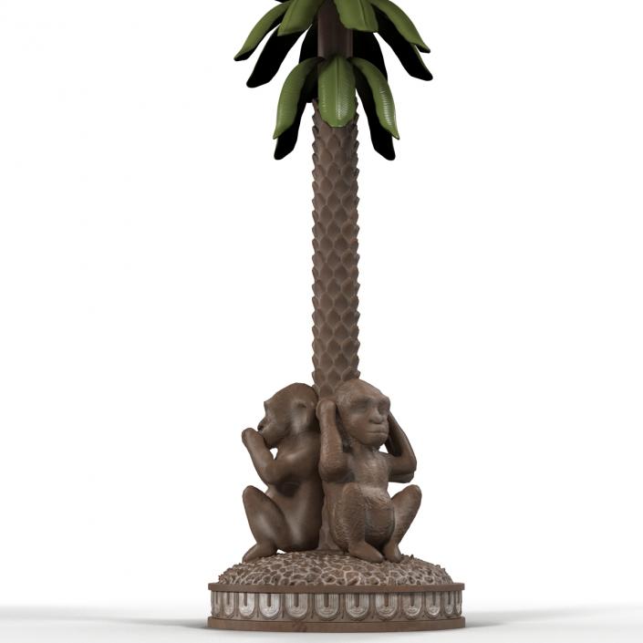 Table Lamp Monkey Palm 3D