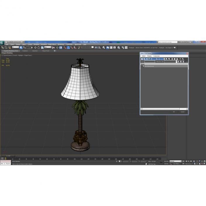 Table Lamp Monkey Palm 3D