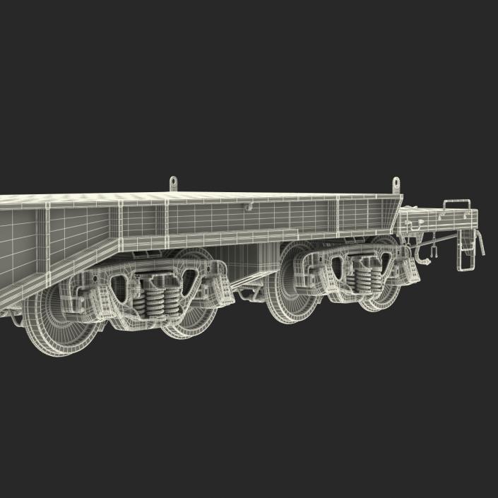 Heavy Duty Flat Car Blue 3D model