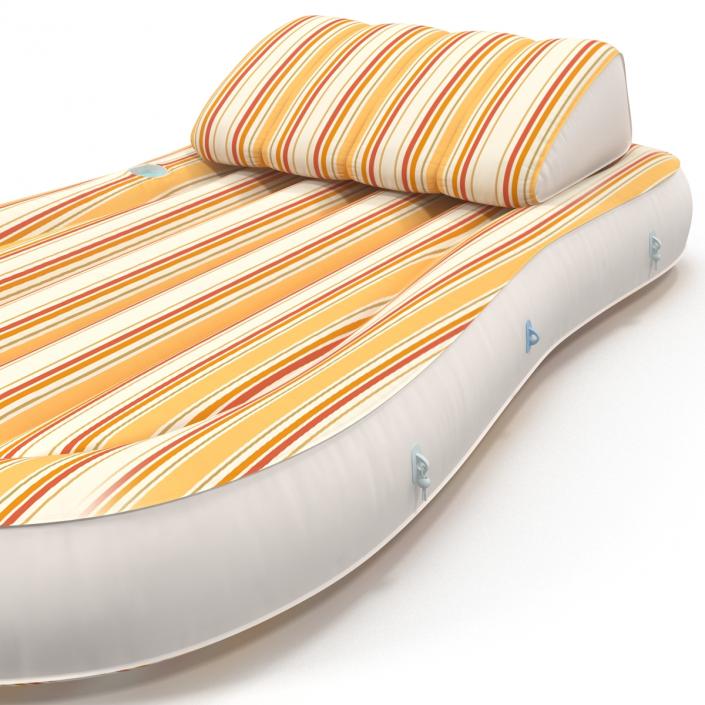 Inflatable Air Mattress 4 Orange 3D