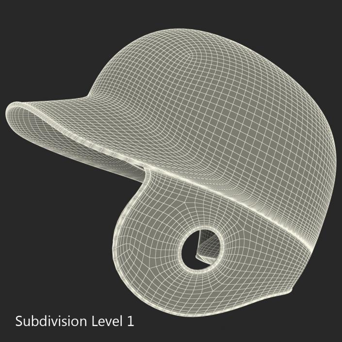 3D Baseball Batting Helmet model