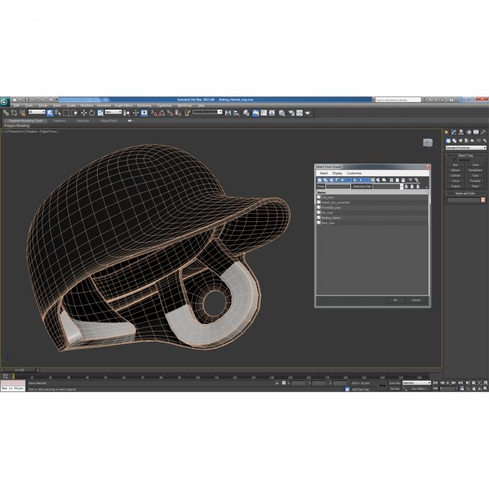 3D Baseball Batting Helmet model