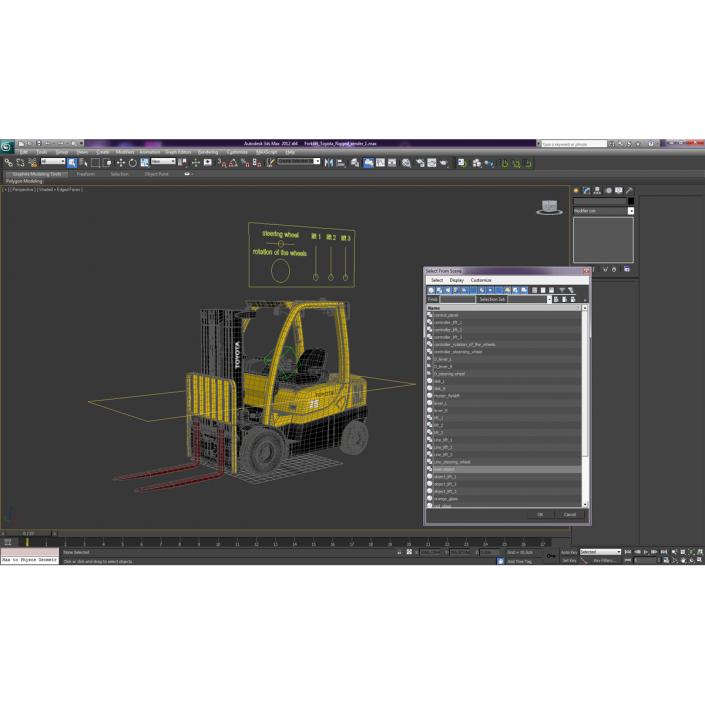 Forklift Toyota Rigged 3D