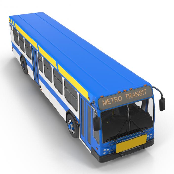 Bus Metro Transit Rigged 3D model