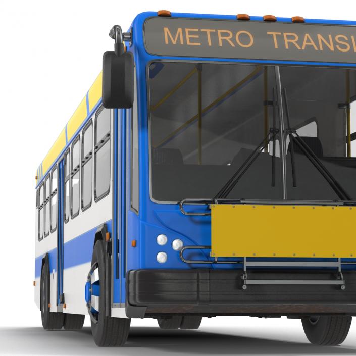 Bus Metro Transit Rigged 3D model