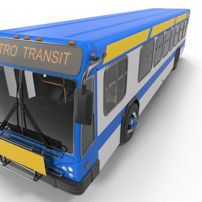 Bus Metro Transit Rigged 3D model