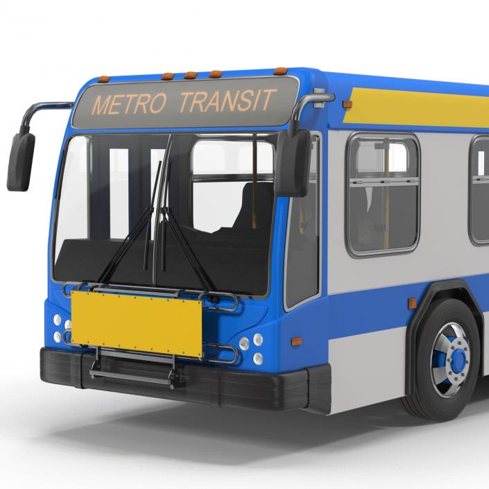 Bus Metro Transit Rigged 3D model