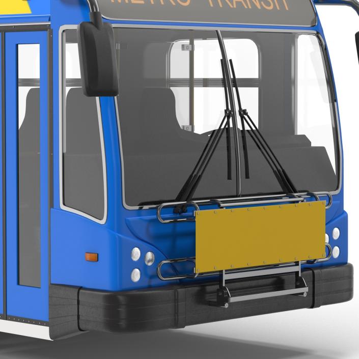 Bus Metro Transit Rigged 3D model