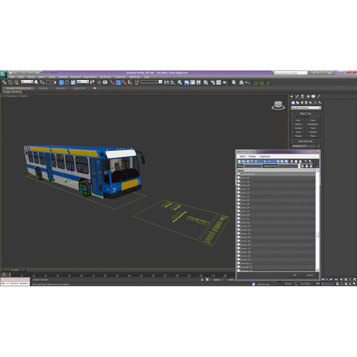 Bus Metro Transit Rigged 3D model