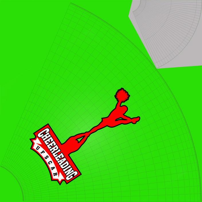 Cheerleader Megaphone Green 3D